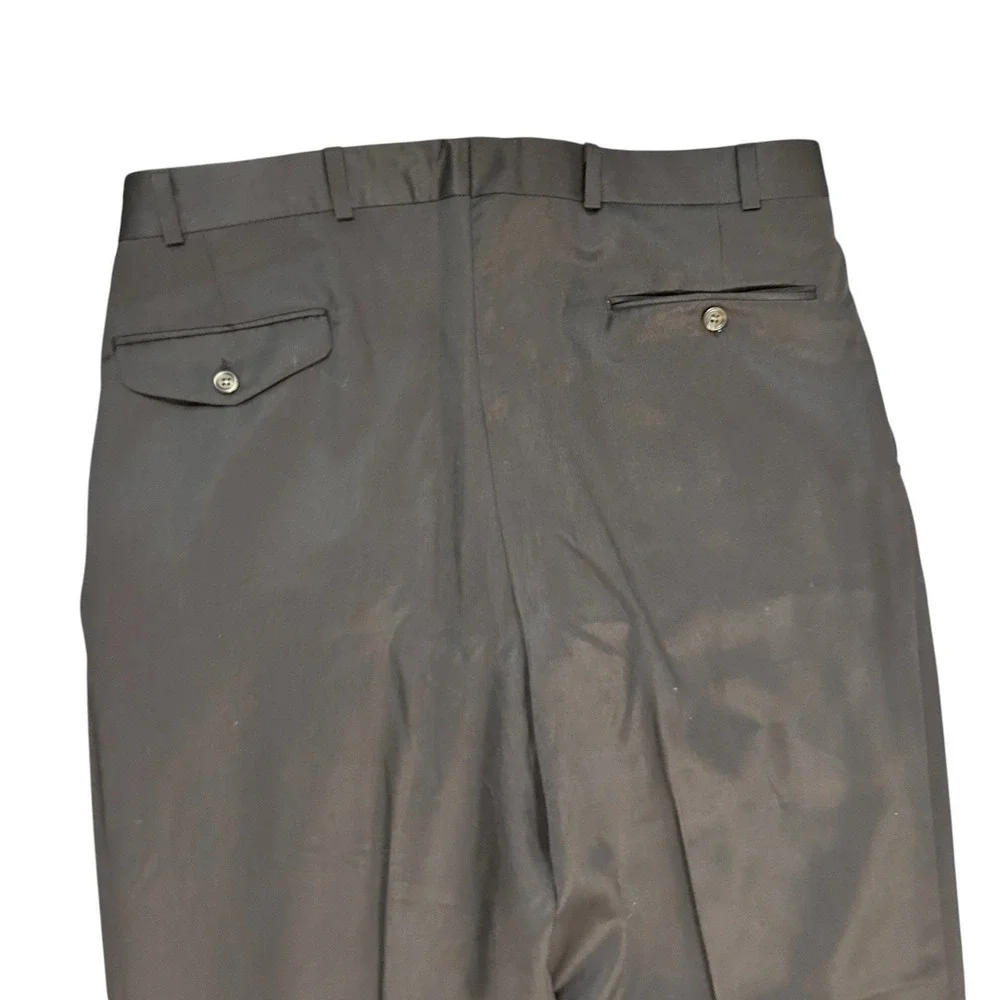 Vintage Ralph Lauren Polo University 36x32 Club Mens Wool Pants Chocolate Brown‎